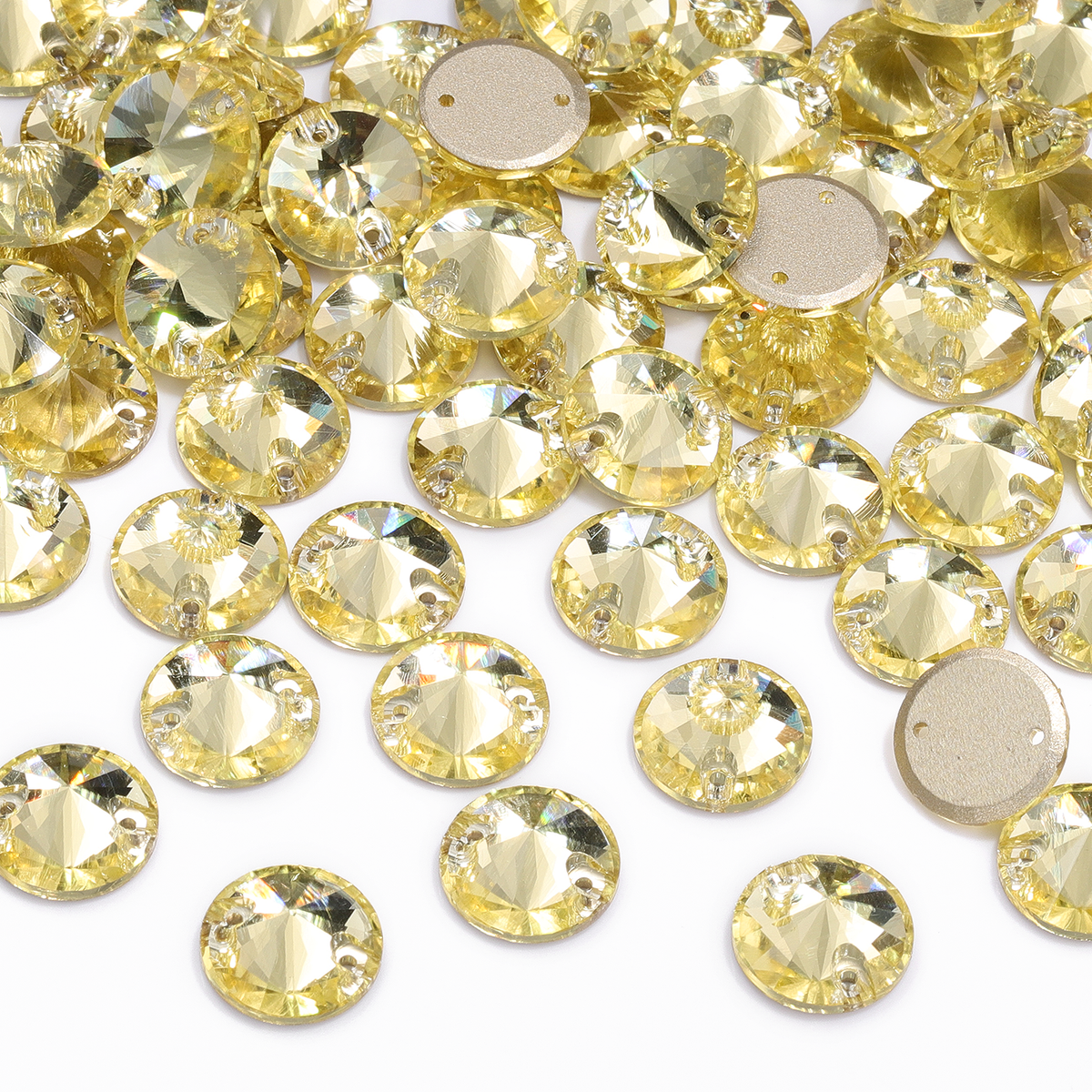 Jonquil Rivoli Shape High Quality Glass Sew-on Rhinestones WholesaleRhinestone