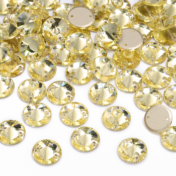 Jonquil Rivoli Shape High Quality Glass Sew-on Rhinestones WholesaleRhinestone
