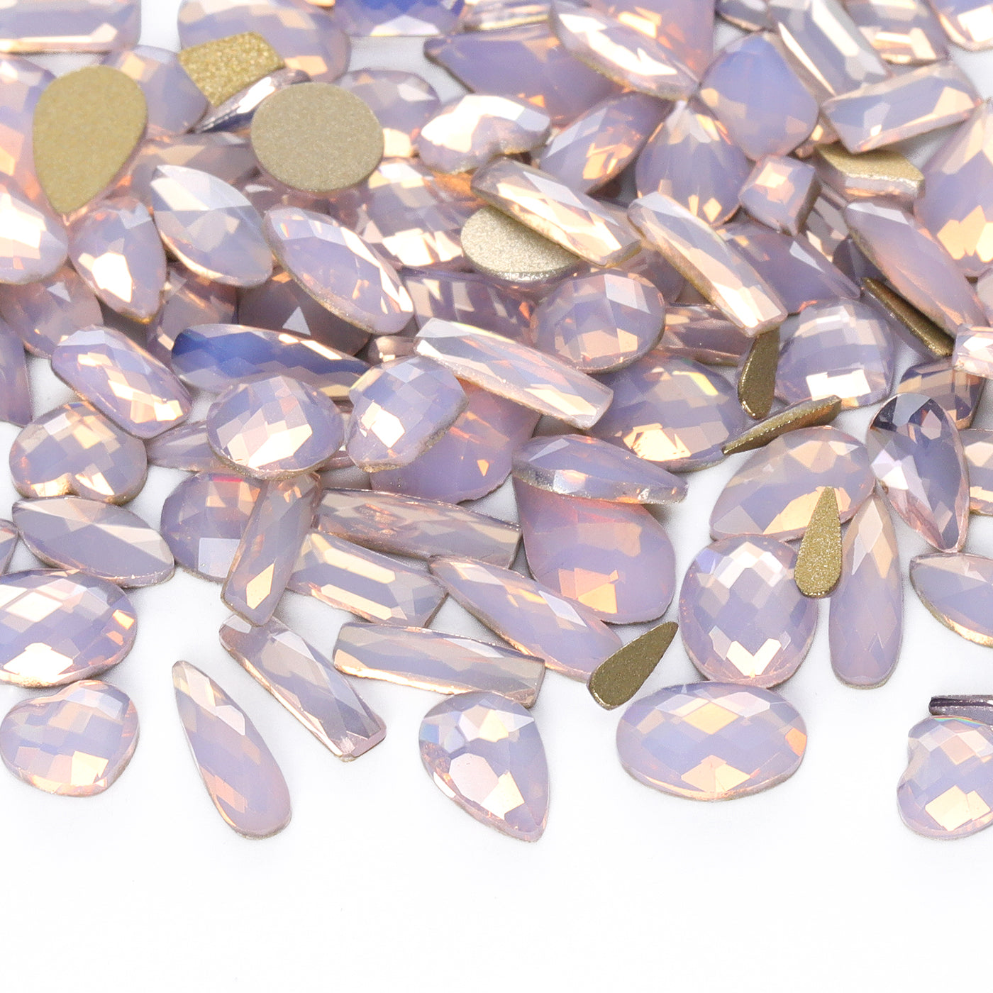 Mixed Shapes Pink Opal Flat Back Fancy Rhinestones For Nail Art WholesaleRhinestone