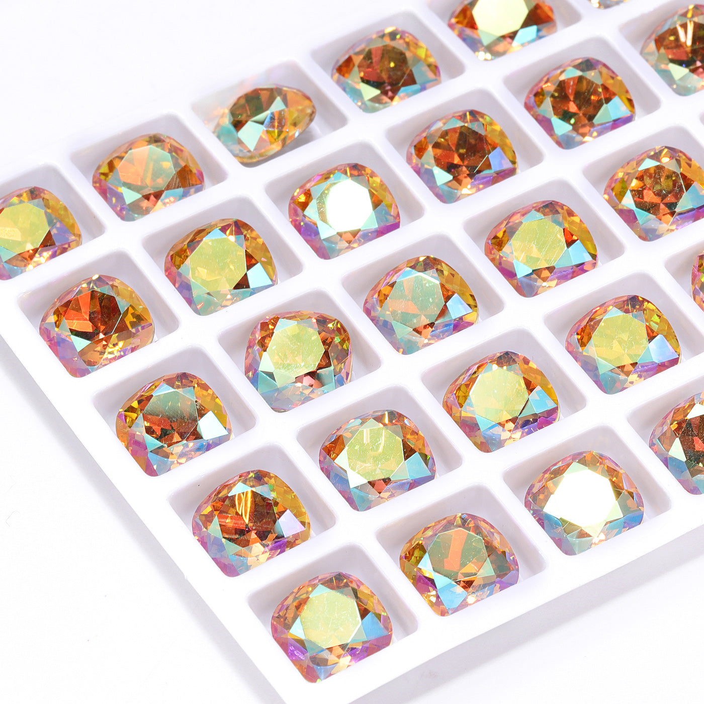 Crystal Sun Cushion Square Shape High Quality Glass spiss tilbake Fancy Rhinestones Secondary image