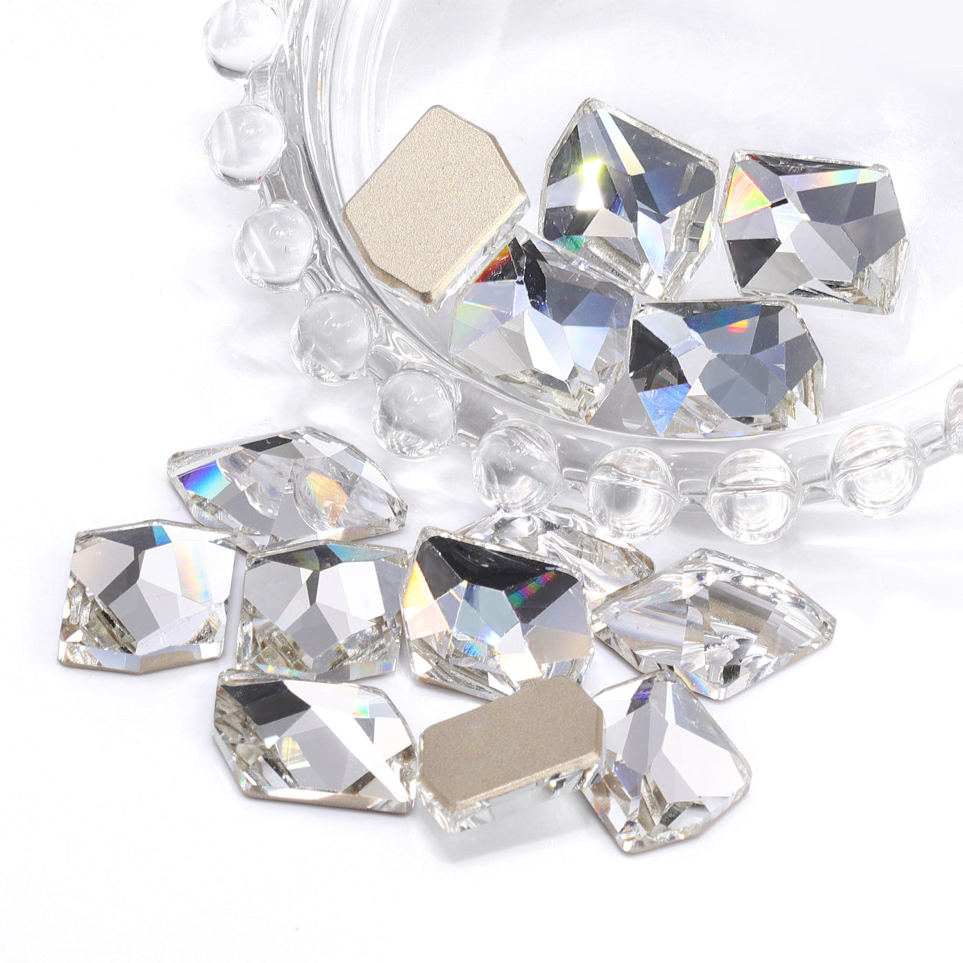 Crystal Cosmic Shape High Quality Glass Beveled Flat Back Rhinestones