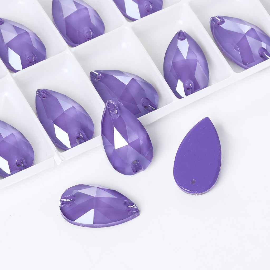 Mocha Tanzanite Drop Shape High Quality Glass Sew-on Rhinestones WholesaleRhinestone