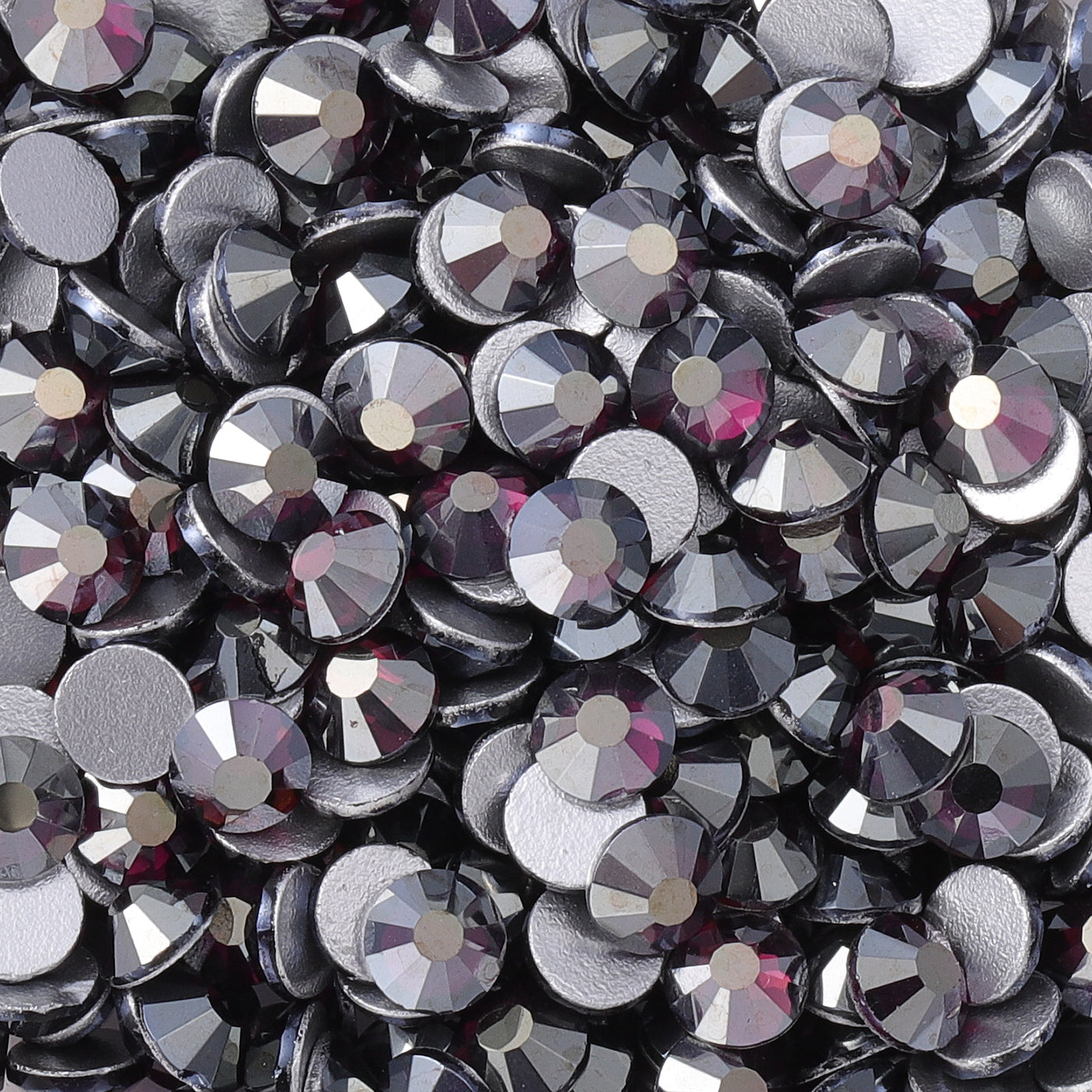 Star Burgundy Glass Flatback Rhinestones Silver Back Secondary image