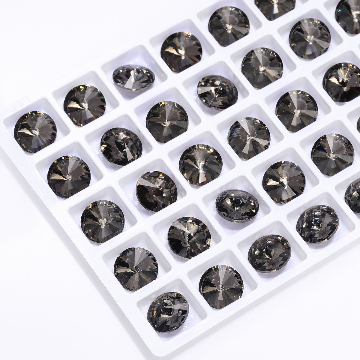 Black Diamond Rivoli Shape High Quality Glass Pointed Back Fancy Rhinestones WholesaleRhinestone