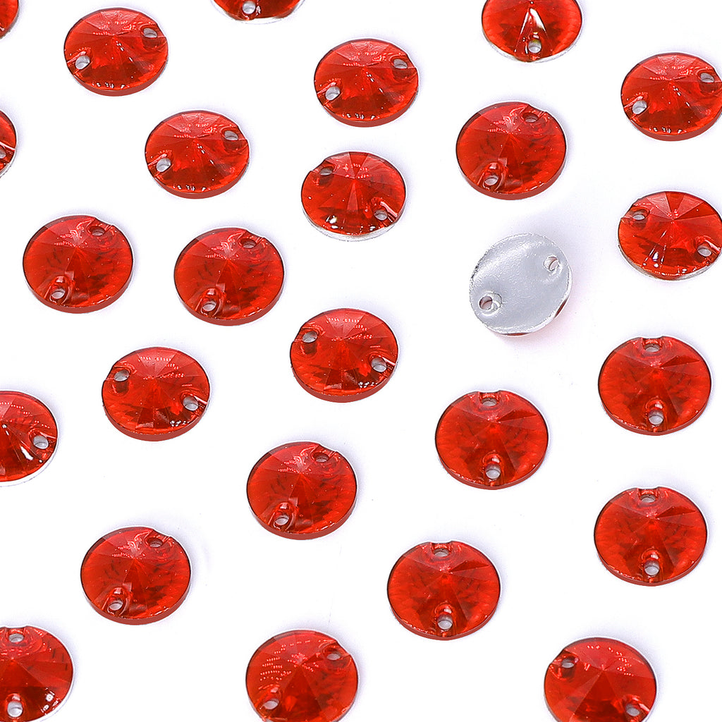 Rivoli Light Siam Resin Sew-on Rhinestones For Dance Costume WholesaleRhinestone
