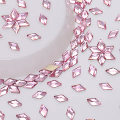 Rhombus Shape Light Pink Flat Back Fancy Rhinestones WholesaleRhinestone