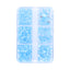 Mixed Sizes 6 Grid Box Mocha Light Blue Mermaid Tears Glass Half Pearls Rhinestones WholesaleRhinestone