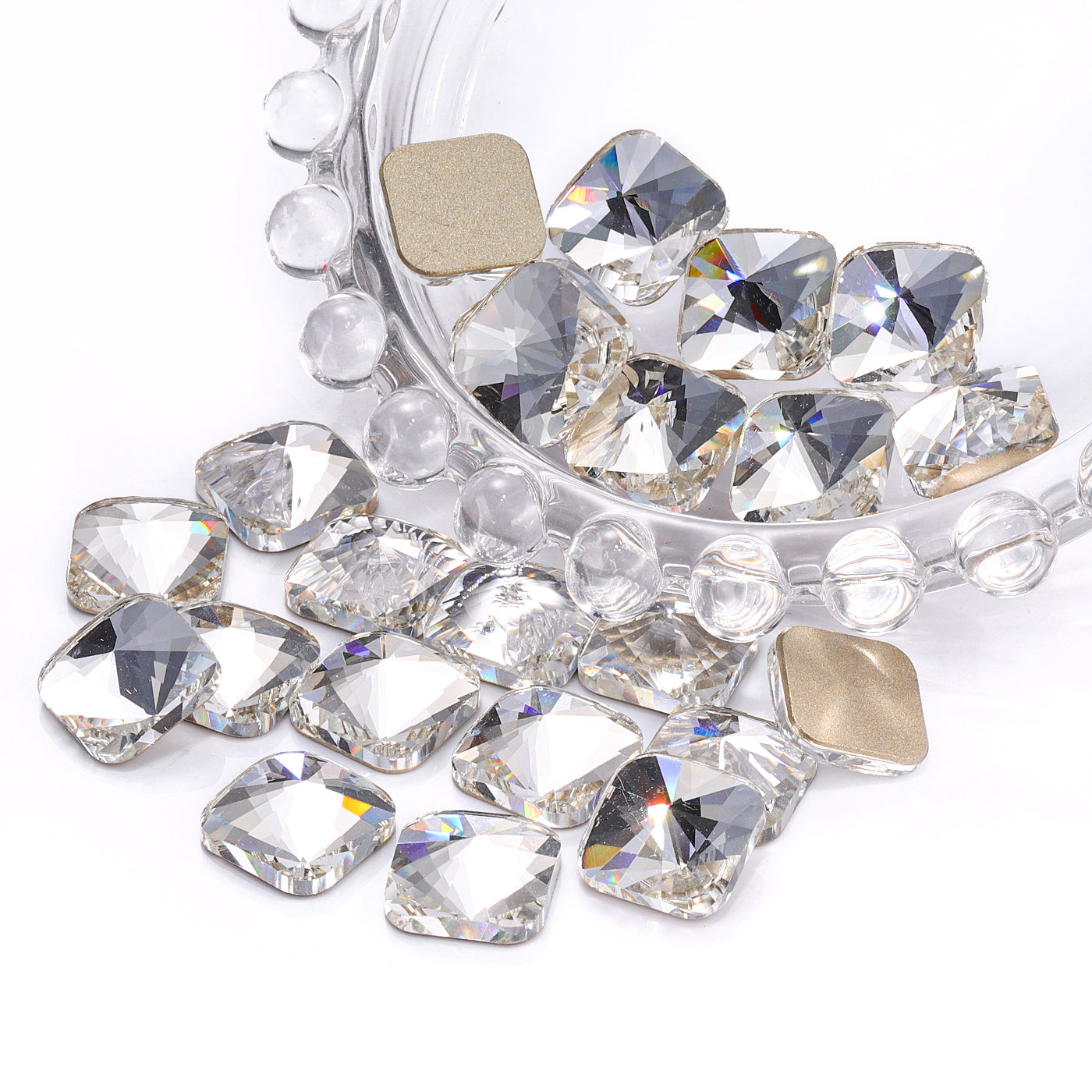 Crystal Rivoli Square Shape High Quality Glass Beveled Flat Back Rhinestones WholesaleRhinestone