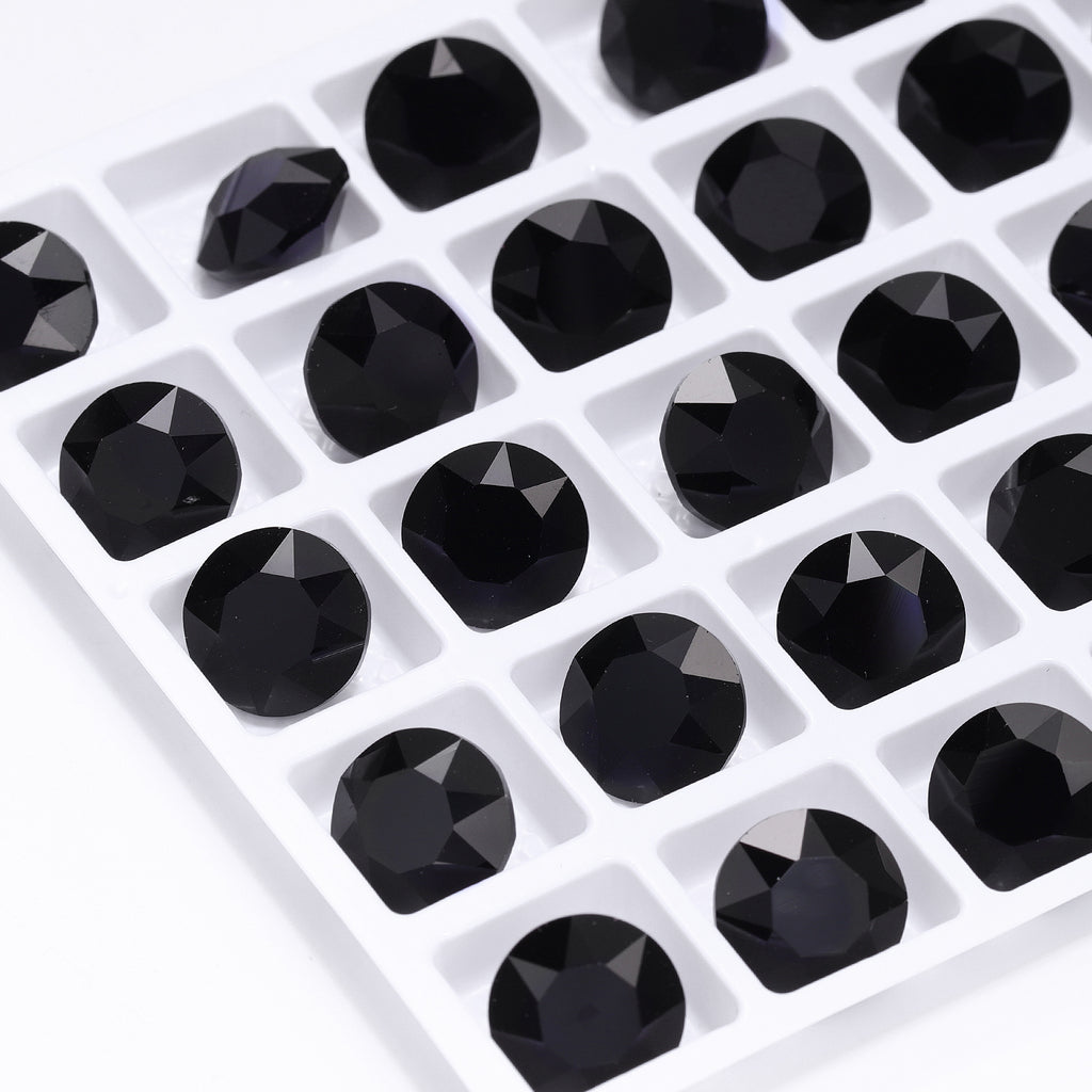 Jet XIRIUS Chaton Shape High Quality Glass Pointed Back Fancy Rhinestones WholesaleRhinestone