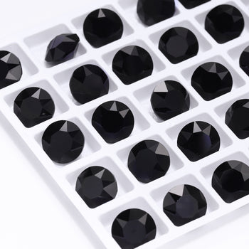 Jet XIRIUS Chaton Shape High Quality Glass Pointed Back Fancy Rhinestones WholesaleRhinestone