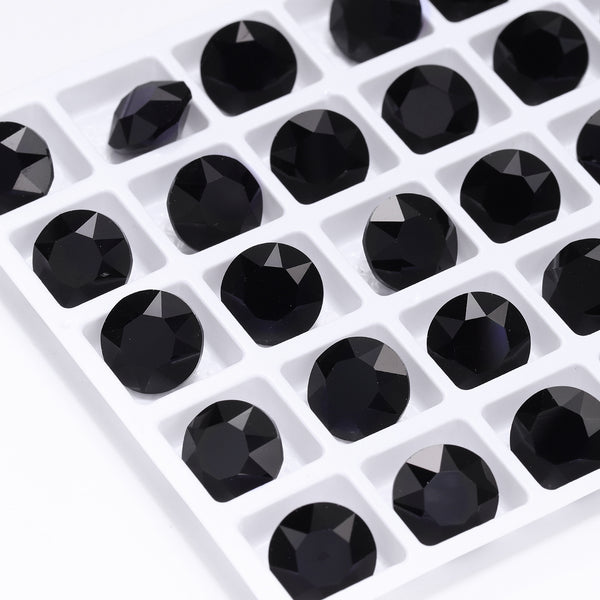Jet XIRIUS Chaton Shape High Quality Glass Pointed Back Fancy Rhinestones WholesaleRhinestone