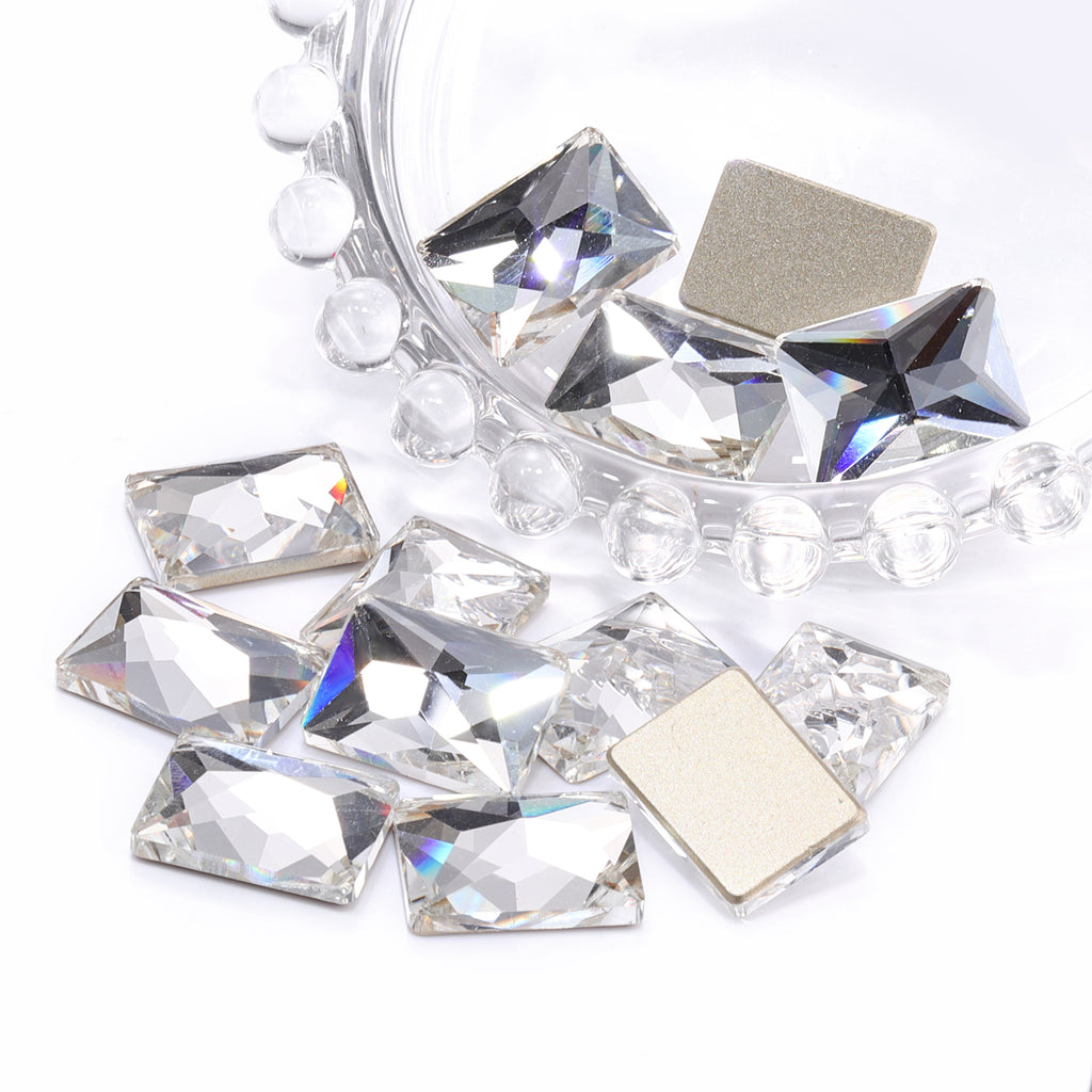 Crystal Rectangle Shape High Quality Glass Beveled Flat Back Rhinestones WholesaleRhinestone