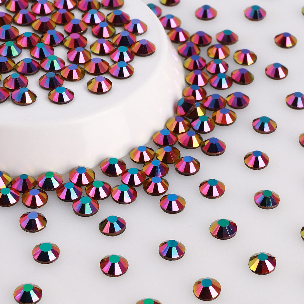 Rainbow Rose Gold Glass HotFix Rhinestones Secondary image