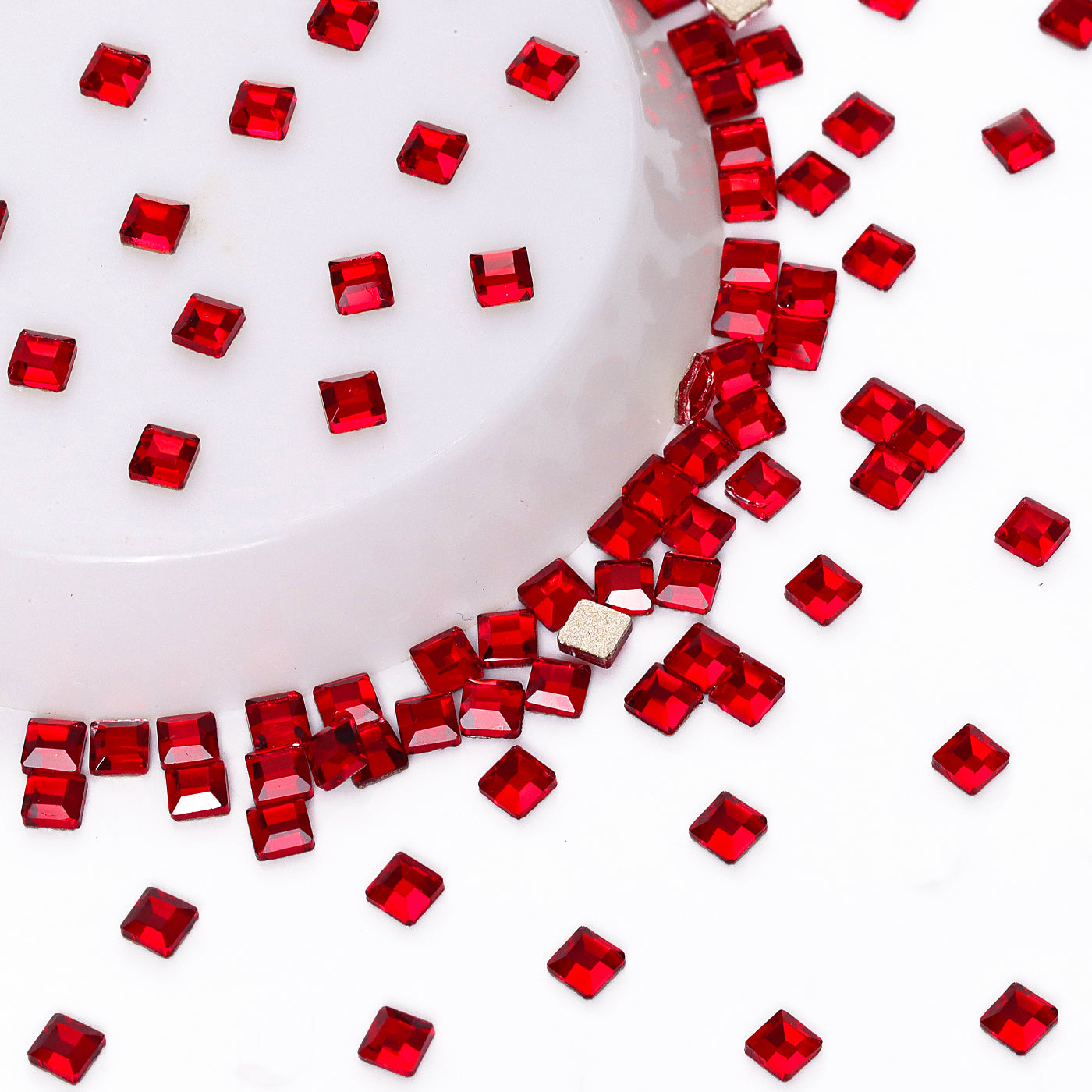 Square Shape Siam Flat Back Fancy Rhinestones Secondary image