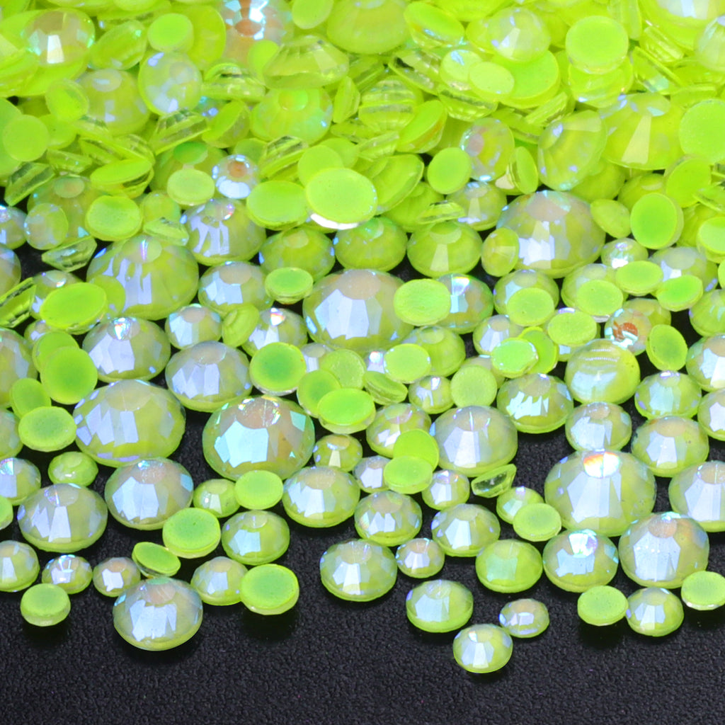Mixed Sizes Mocha Shimmer Citrine Glass Flat Back Rhinestones For Nail Art WholesaleRhinestone