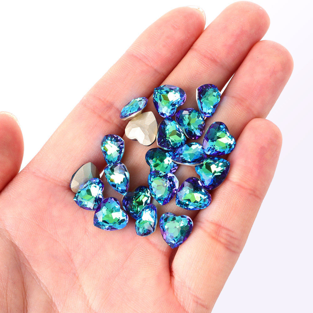 Sphinx Heart Shape High Quality Glass Pointed Back Fancy Rhinestones Secondary image