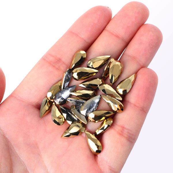 Dorado Teardrop Shape High Quality Glass Pointed Back Fancy Rhinestones WholesaleRhinestone