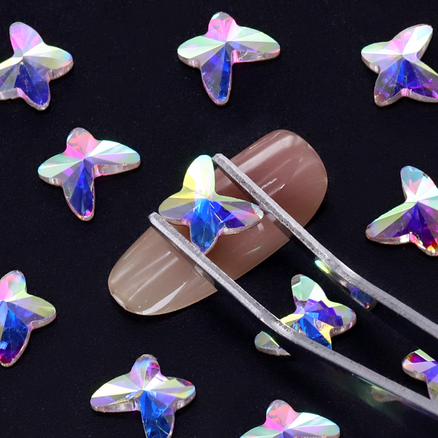 Butterfly Shape Crystal AB Flat Back Fancy Rhinestones WholesaleRhinestone