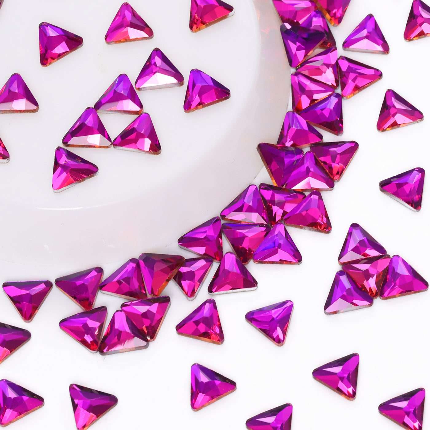 Triangle Shape Purple Volcano Flat Back Fancy Rhinestones Secondary image