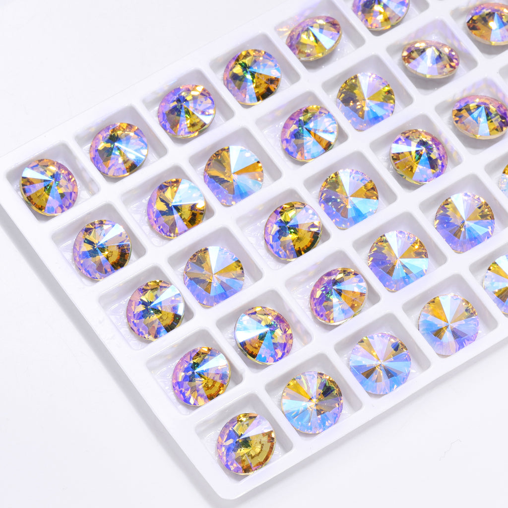 Paradise Shine Rivoli Shape High Quality Glass Pointed Back Fancy Rhinestones WholesaleRhinestone