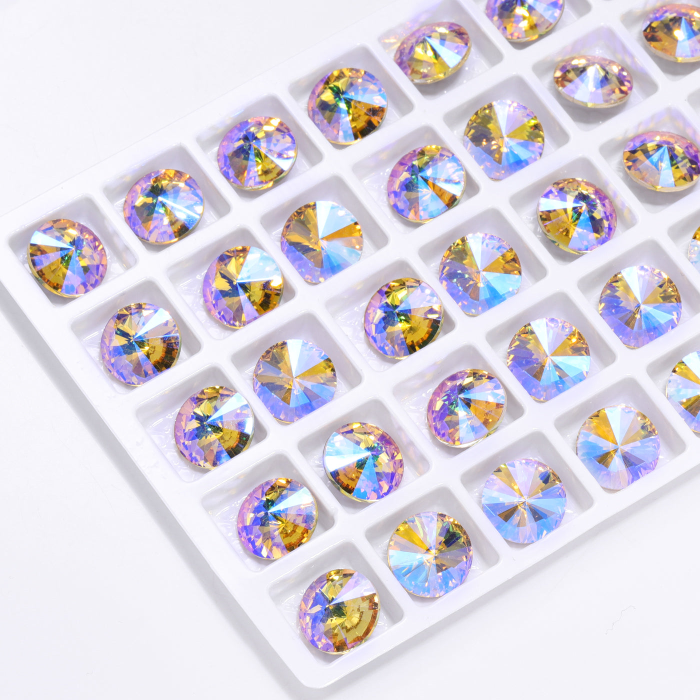 Paradise Shine Rivoli Shape High Quality Glass Pointed Back Fancy Rhinestones WholesaleRhinestone