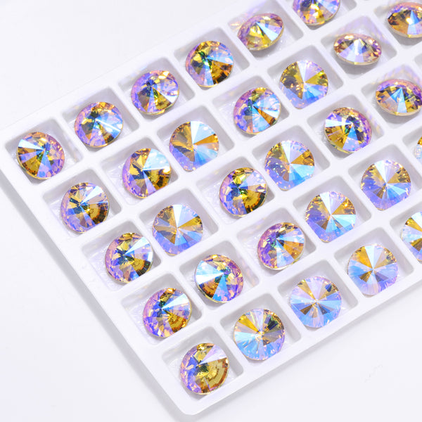 Paradise Shine Rivoli Shape High Quality Glass Pointed Back Fancy Rhinestones WholesaleRhinestone