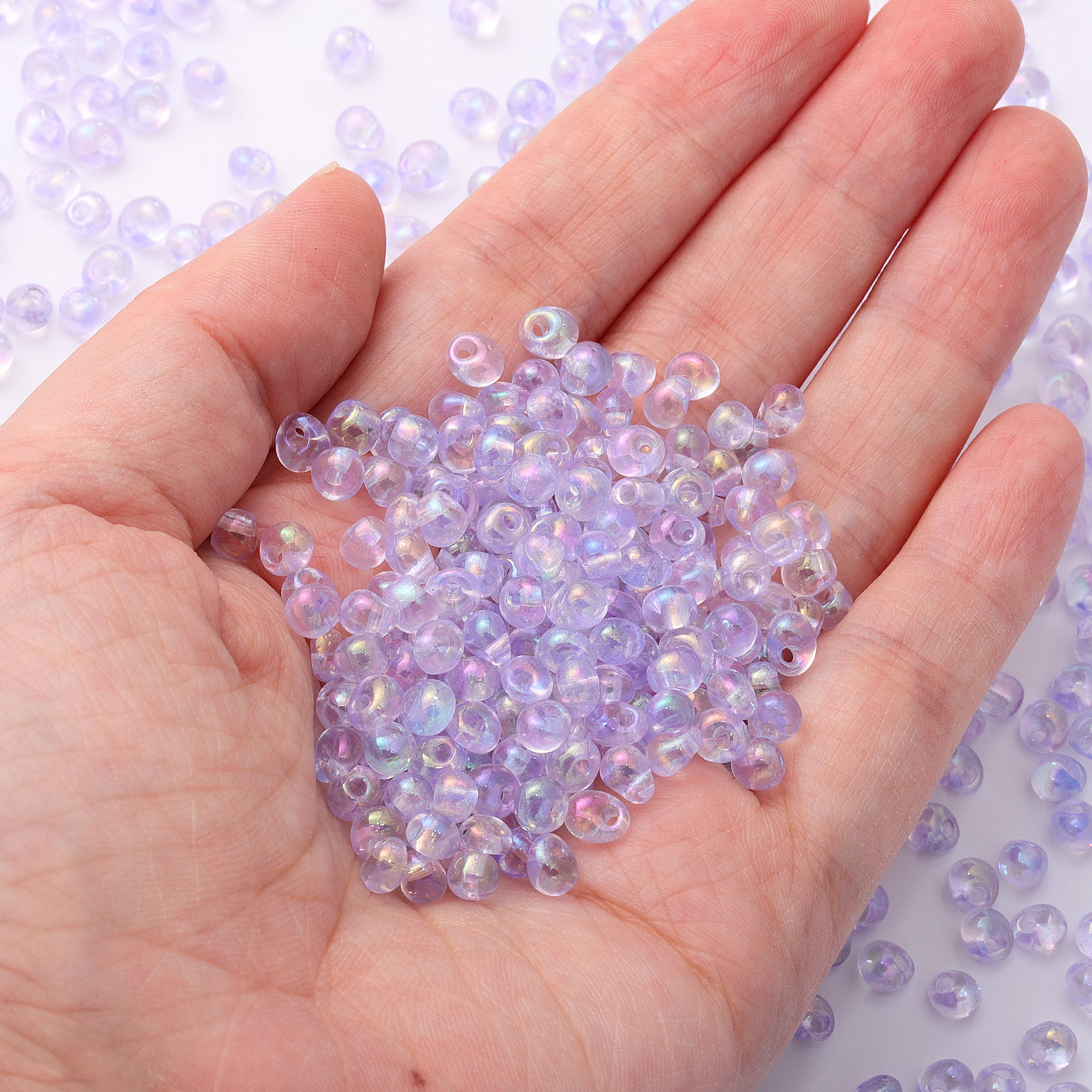 Various Colors Transparent AB Drop Shape Glass Seed Beads WholesaleRhinestone