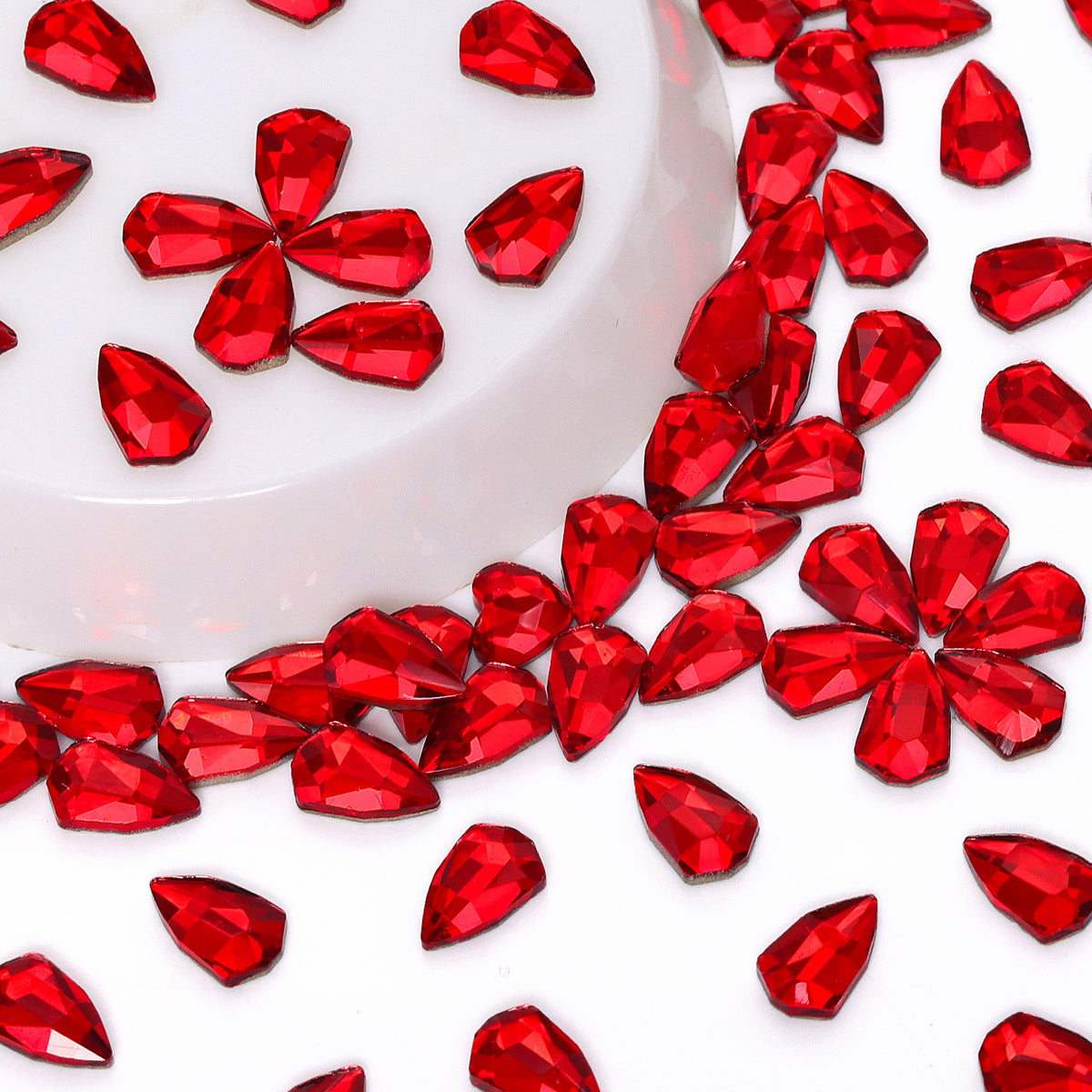 Shield Shape Siam Flat Back Fancy Rhinestones WholesaleRhinestone