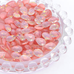 Water Red AM Drop Shape Glass Pointed Back Fancy Rhinestones
