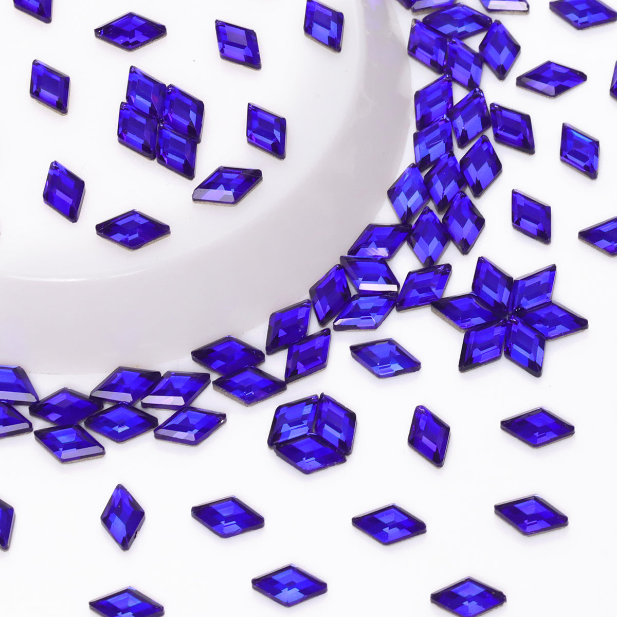 Rhombus Shape Sapphire Flat Back Fancy Rhinestones WholesaleRhinestone