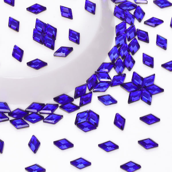 Rhombus Shape Sapphire Flat Back Fancy Rhinestones WholesaleRhinestone