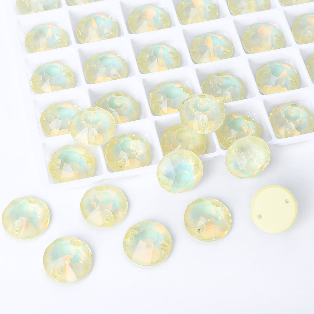 Jonquil AM XIRIUS Round Shape High Quality Glass Sew-on Rhinestones WholesaleRhinestone