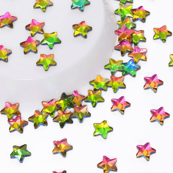 Star Shape Rainbow Flat Back Fancy Rhinestones WholesaleRhinestone