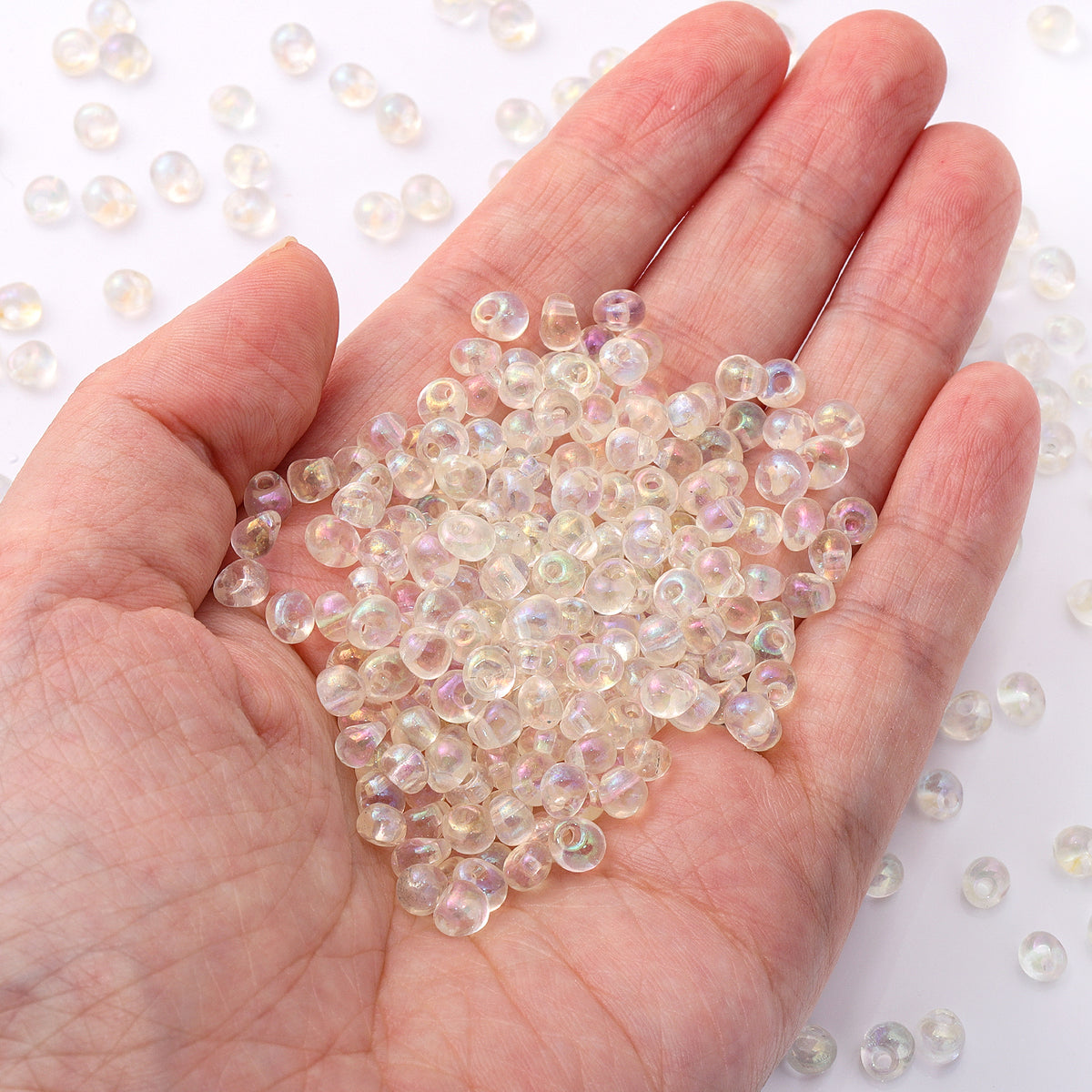 Various Colors Transparent AB Drop Shape Glass Seed Beads WholesaleRhinestone