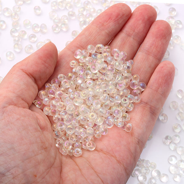 Various Colors Transparent AB Drop Shape Glass Seed Beads WholesaleRhinestone
