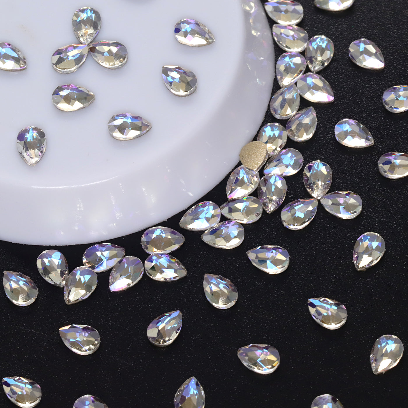 Raindrop Shape Blue Moonlight Flat Back Fancy Rhinestones WholesaleRhinestone