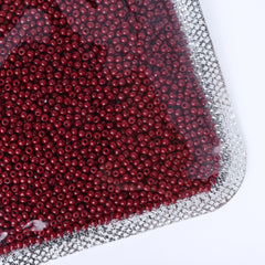 Glass galvanisert frøperler 12/0 størrelse 1,8 mm GA-1061 farge