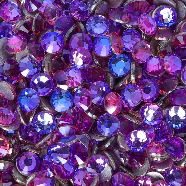 Dream Lavender Glass Flat Back Rhinestones Silver Back WholesaleRhinestone