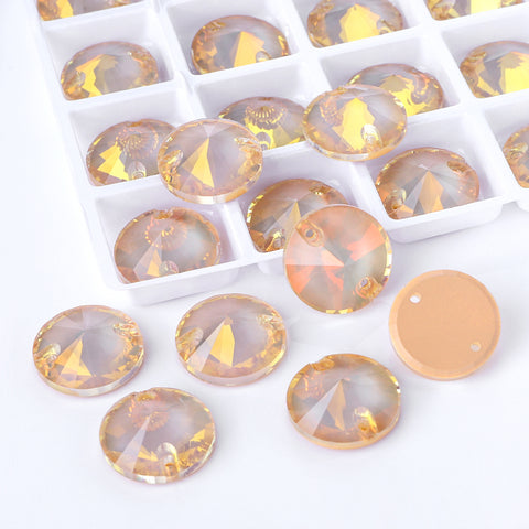 Silk AM Rivoli  Shape High Quality Glass Sew-on Rhinestones