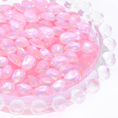 Light Pink AM Drop Shape Glass Pointed Back Fancy Rhinestones