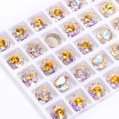 Paradise Shine Gemstone Flower Shape High Quality Glass Pointed Back Fancy Rhinestones
