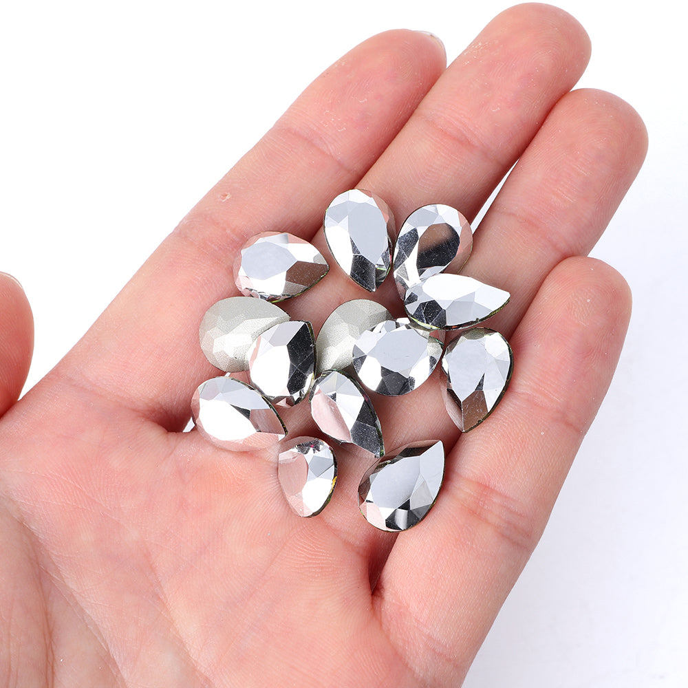Comet Argent Light Pear Shape High Quality Glass Pointed Back Fancy Rhinestones Secondary image