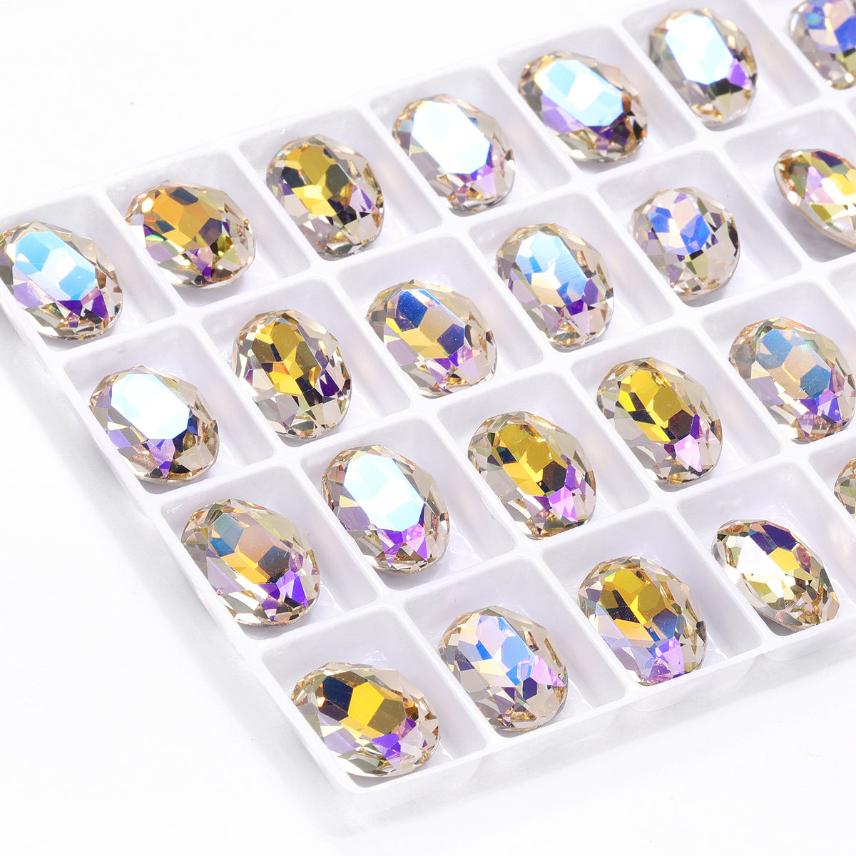 Paradise Shine Oval Shape High Quality Glass Pointed Back Fancy Rhinestones WholesaleRhinestone
