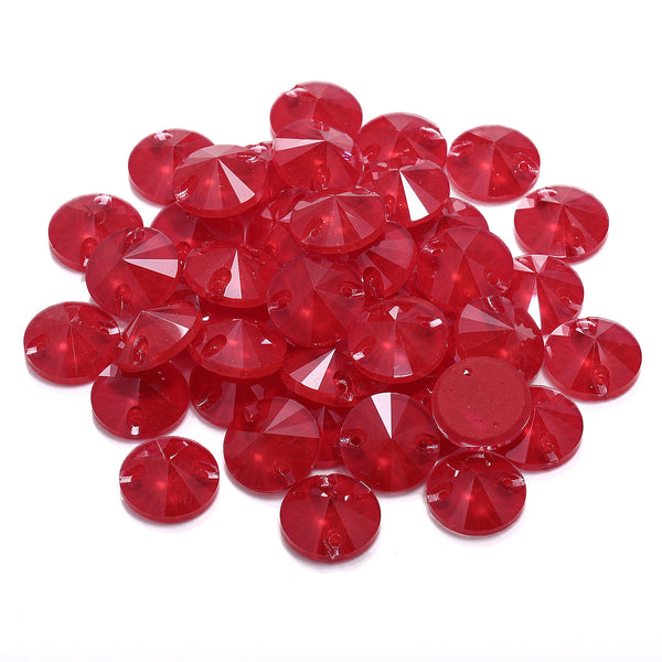 Mocha Light Siam Rivoli Shape High Quality Glass Sew-on Rhinestones WholesaleRhinestone