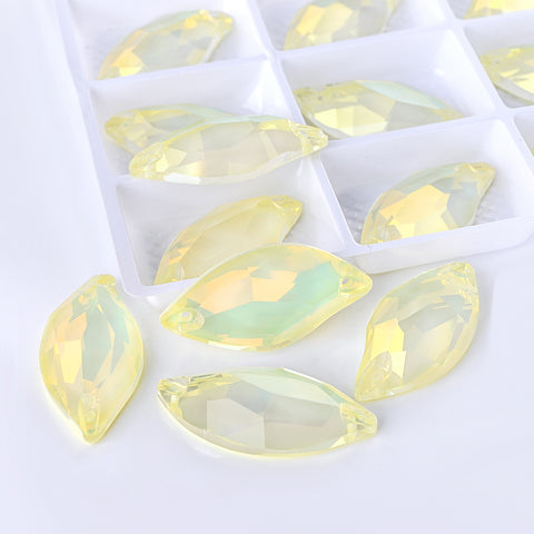 Jonquil AM Diamond Leaf Shape High Quality Glass Sew-on Rhinestones