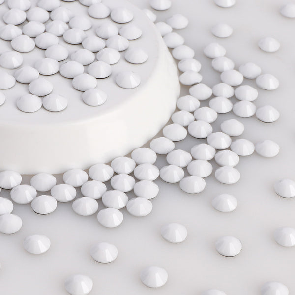 Porcelain White Glass HotFix Rhinestones WholesaleRhinestone