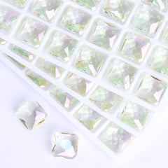 Luminous Green Princess Cut High Quality Glass Rhinestone Pendant WholesaleRhinestone