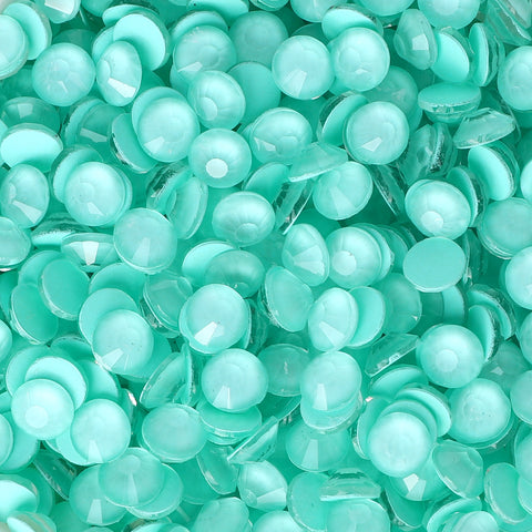 Neon -türkis -Glas -Flachback -Neon -Strasssteine Zweitbild