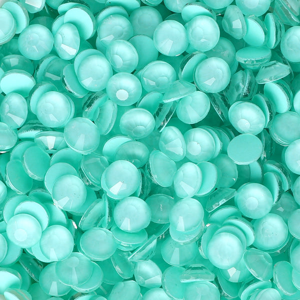 Neon Turquoise Glass FlatBack Neon Rhinestones WholesaleRhinestone