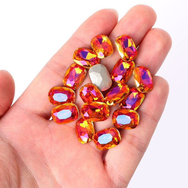 Astral Pink Cushion Shape High Quality Glass Pointed Back Fancy Rhinestones WholesaleRhinestone